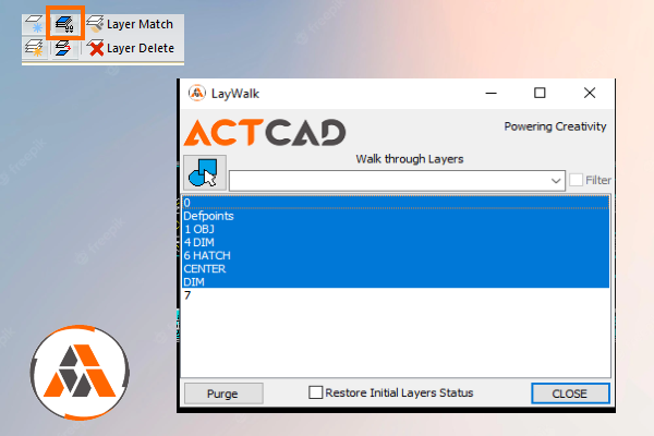 Laywalk Feature in ActCAD