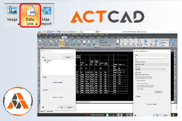 Working with Datalinks In ActCAD