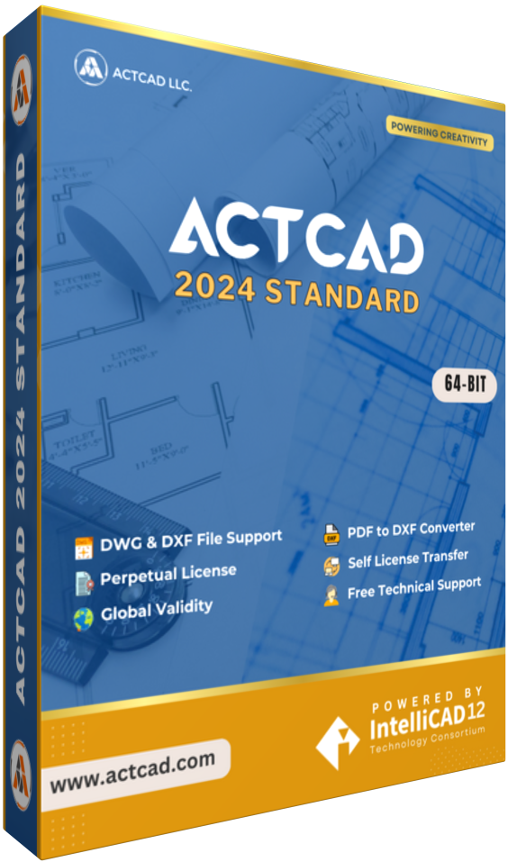actcad 2024 standard with intellicad 11 engine